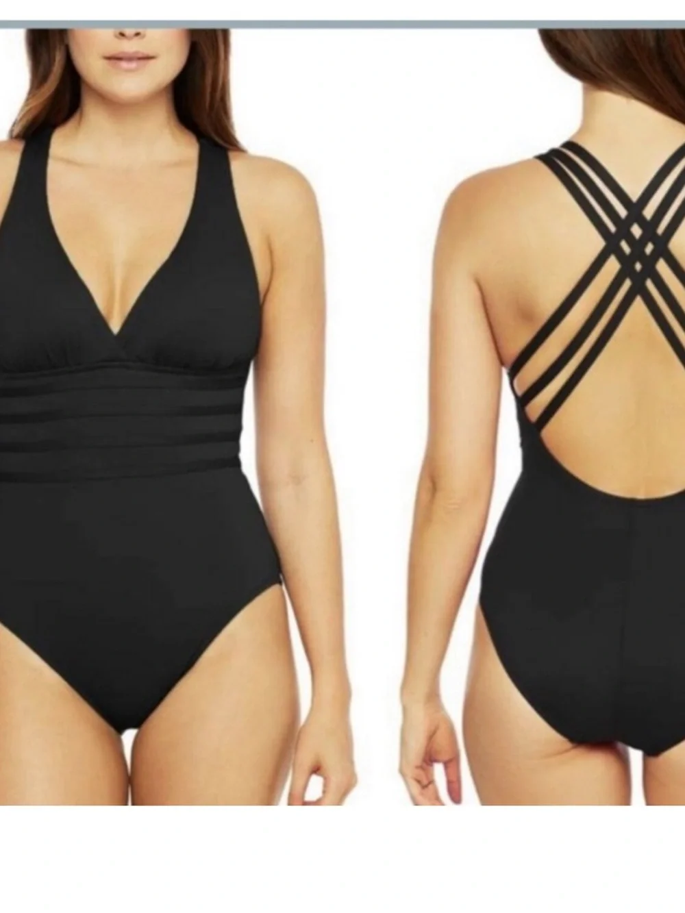 La Blanca island goddess Multi Strap Cross Back one piece swimsuit